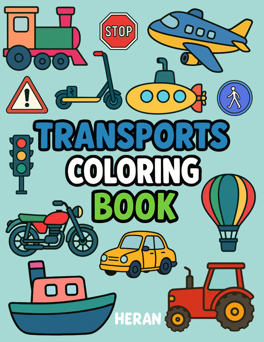 Transports Coloring Book