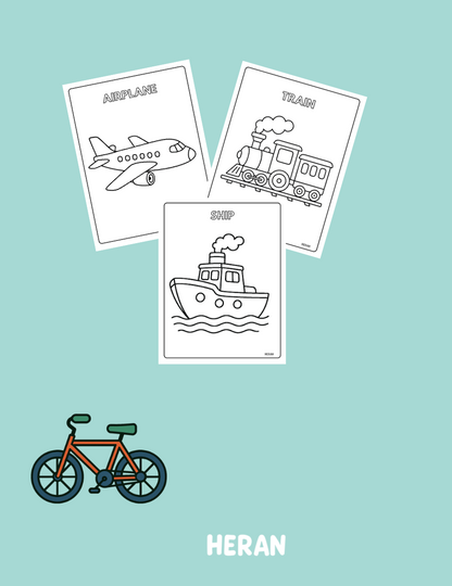 Transports Coloring Book