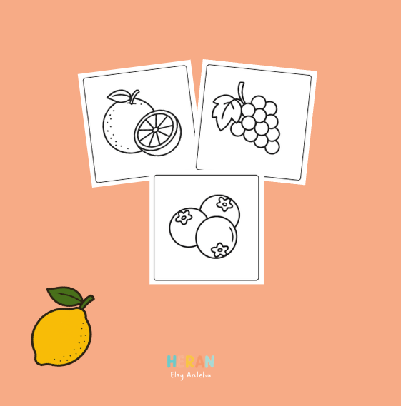 Fruits & Veggies Coloring Book